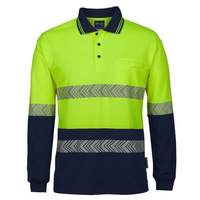 JB's Hi Vis Longsleeve Segmented Tape Polo Thumbnail